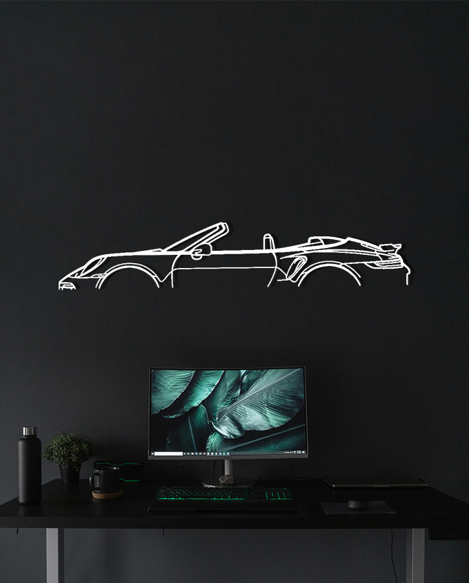 Porsche 911 Turbo Cabrio Model 992 Classic Dark